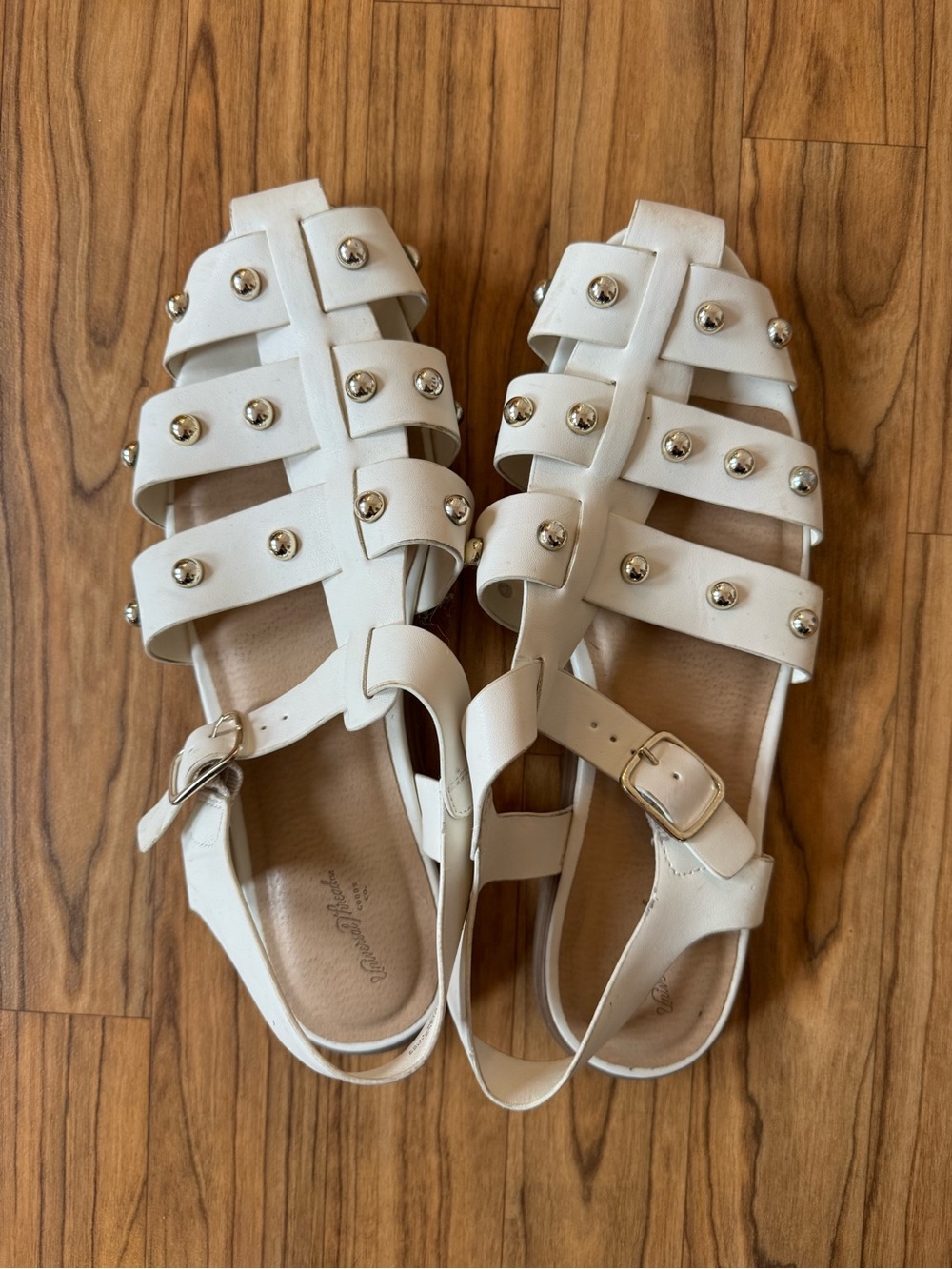 Universal Thread White Studded Strappy Gladiator Sandals